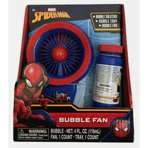 Marvel Spider-Man Bubble Fan Brand 3 Plus Includes Solution Tray Fan